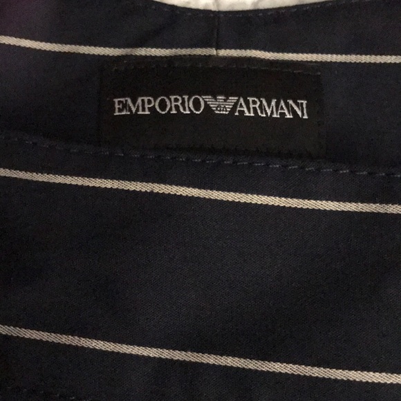 Women’s navy blue pinstriped shorts - Picture 4 of 4